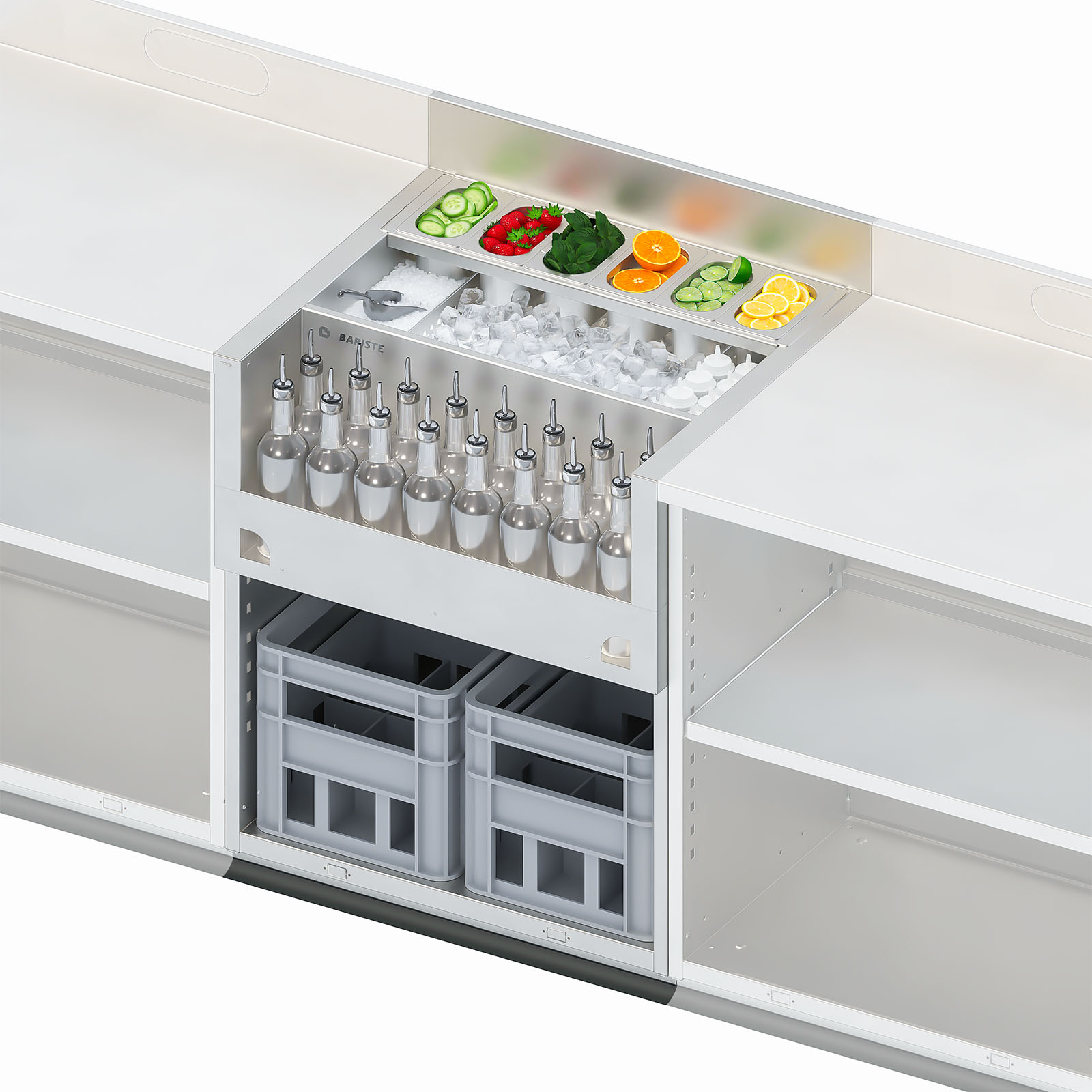 bariste-zone-production-module-mise-en-place-meuble-bar-inox-isotherme image 1