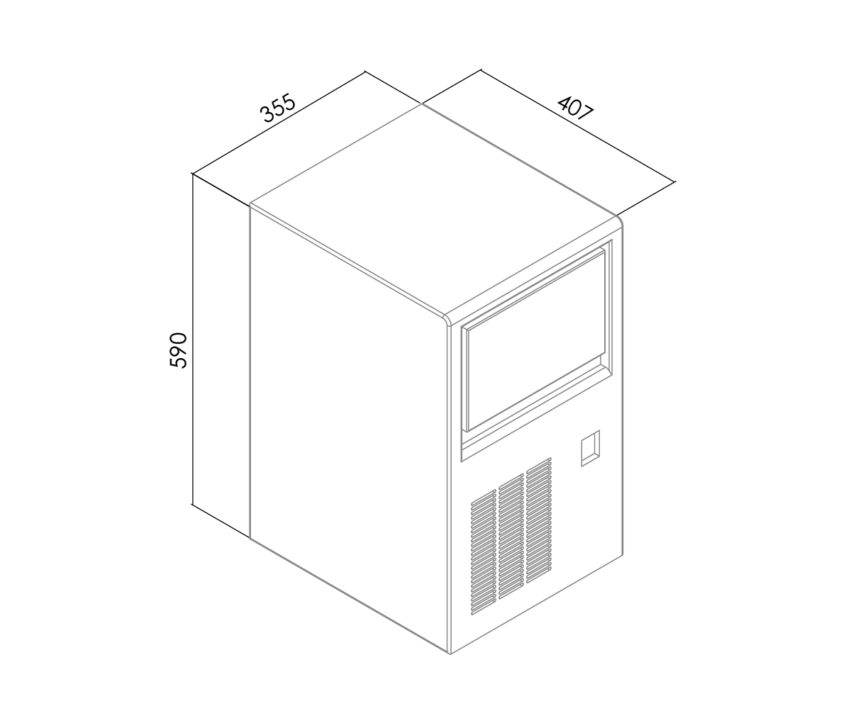 indel-b-marine-ice-clear-ac-machine-gla-ons-inox-18-kg-j image 2