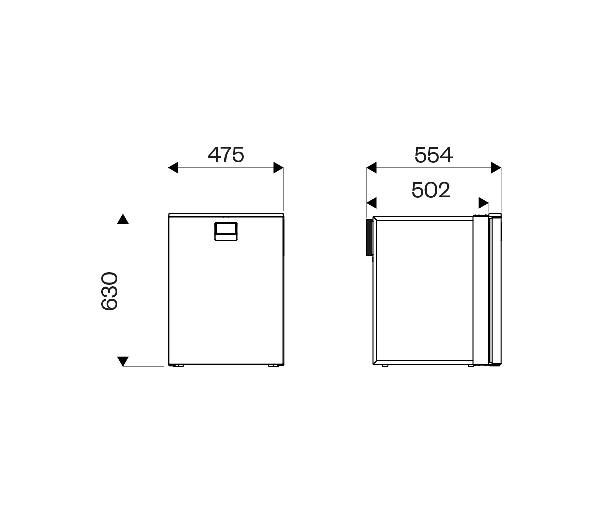 indel-b-adventure-el85-r-frig-rateur-porte-inox-85-l image 7