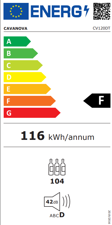 cavanova-vinotecas-cv120dti-cave-vin-104-bouteilles-inverter image 5