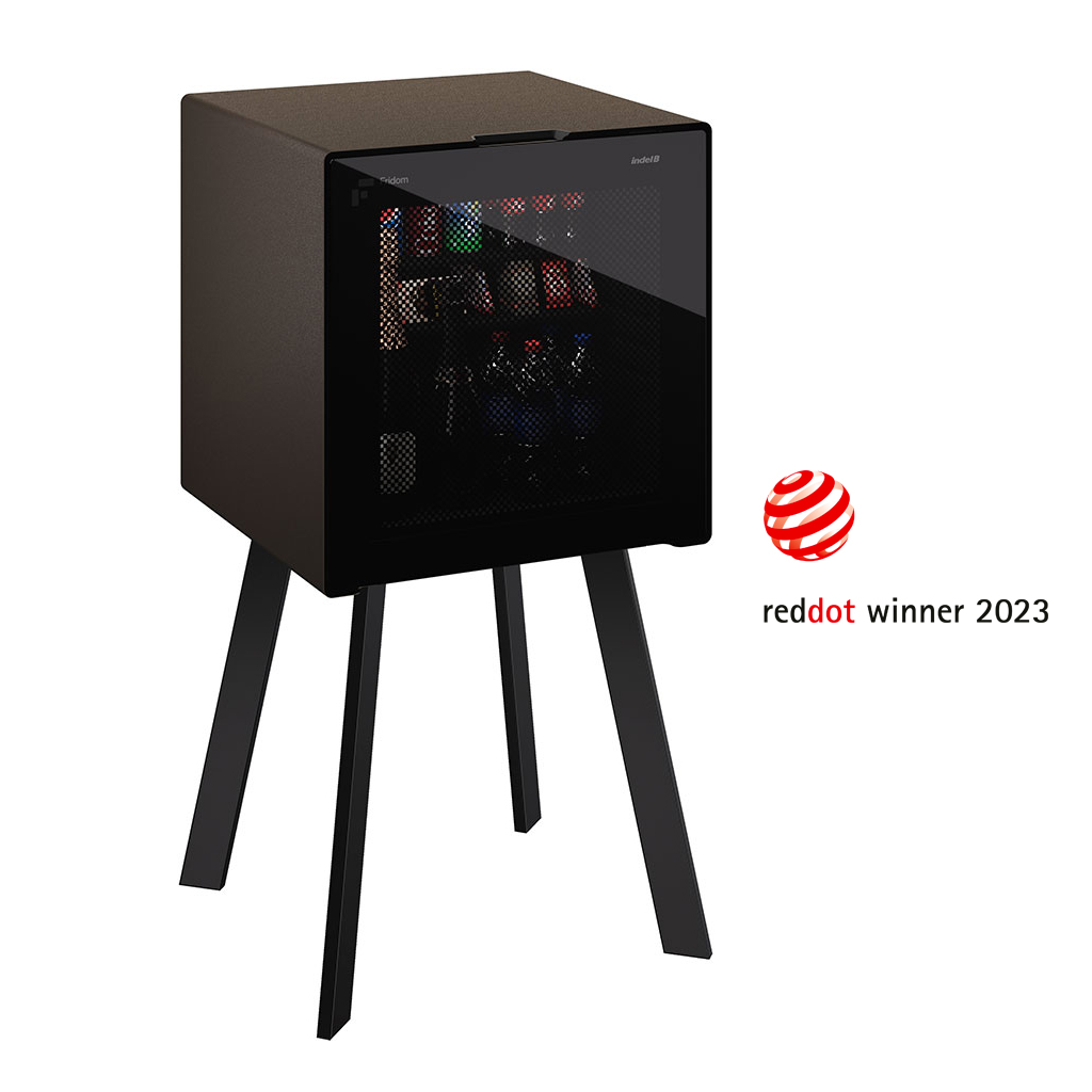 indel-b-hospitality-cube-minibar-sur-pieds-porte-verre image 1