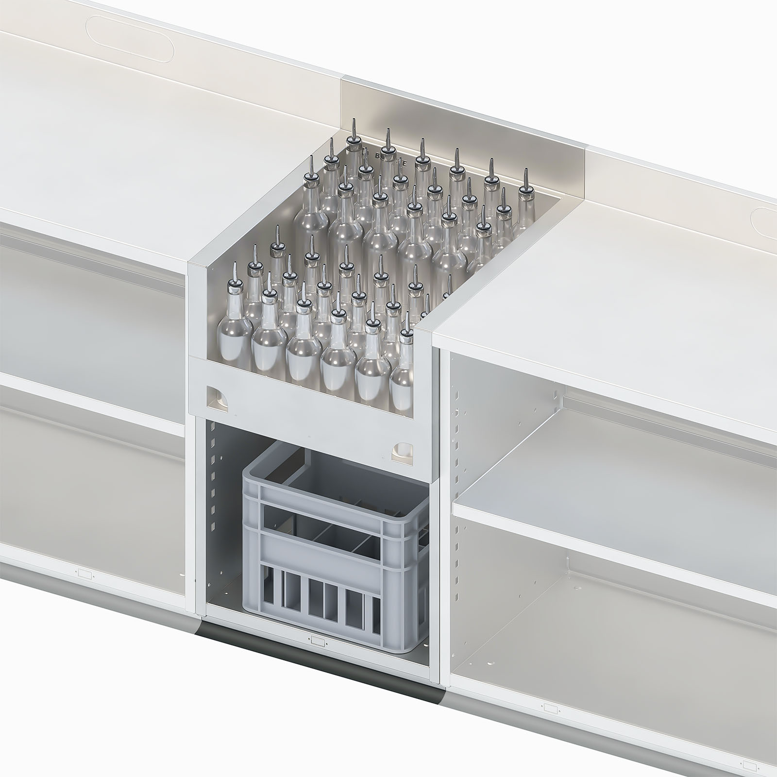 bariste-zone-production-module-speed-rack-meuble-bar-inox-bouteilles image 1