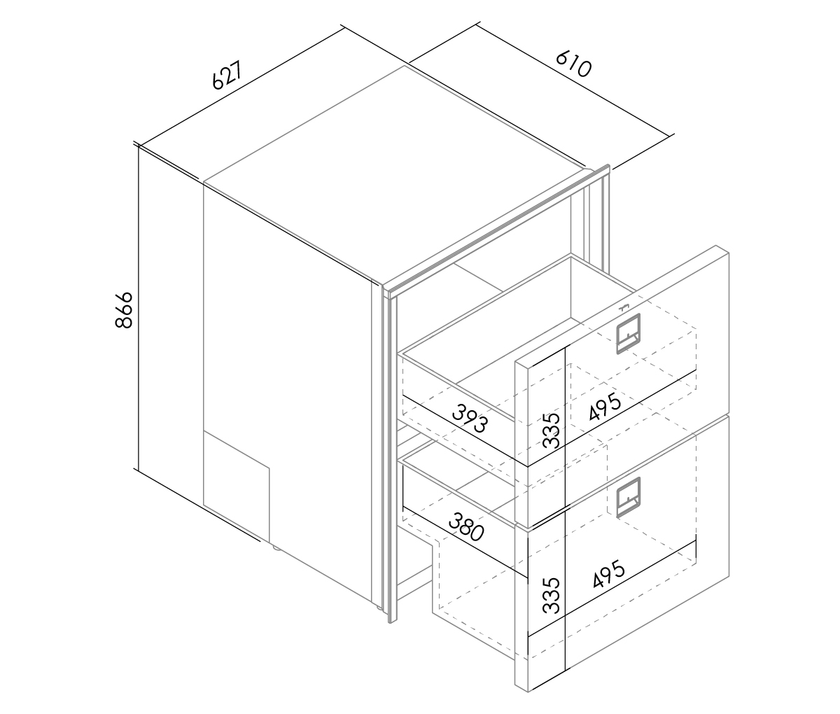 indel-b-marine-drawer-160-inox-frigo-tiroir-double-12-24v image 3