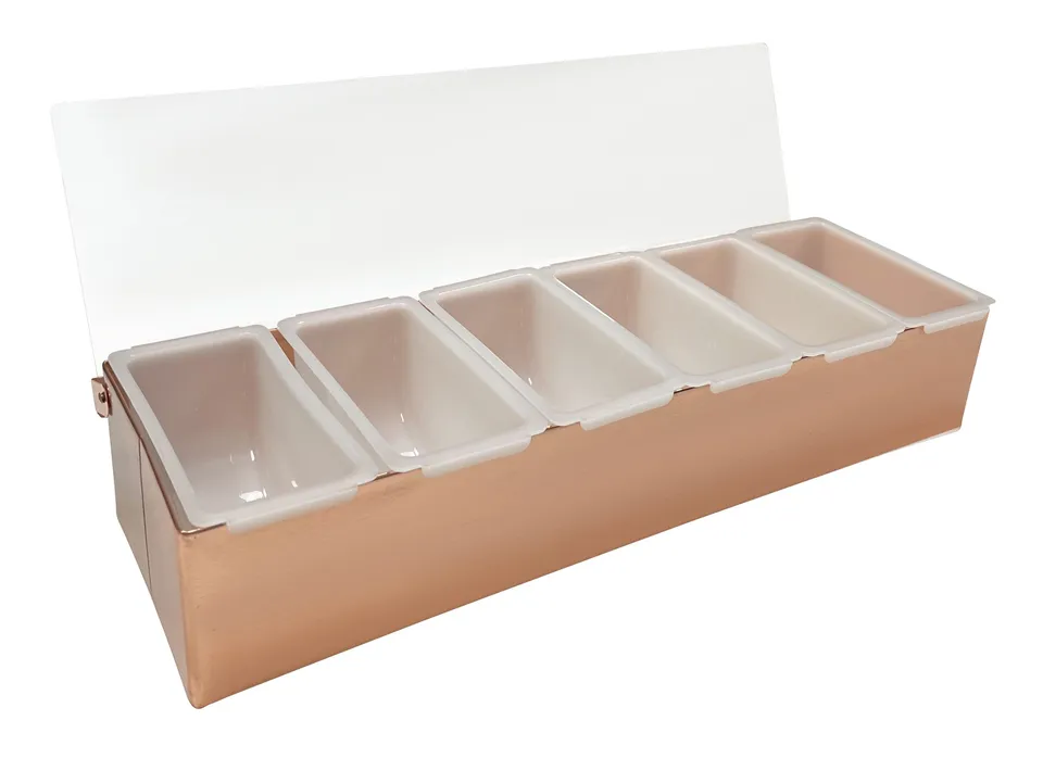 mezclar-condiment-holders-porte-condiments-6-bacs-cuivr image 1