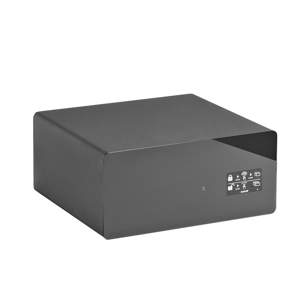 indel-b-hospitality-safe-drawer-coffre-fort-tiroir-verre-noir-code image 1