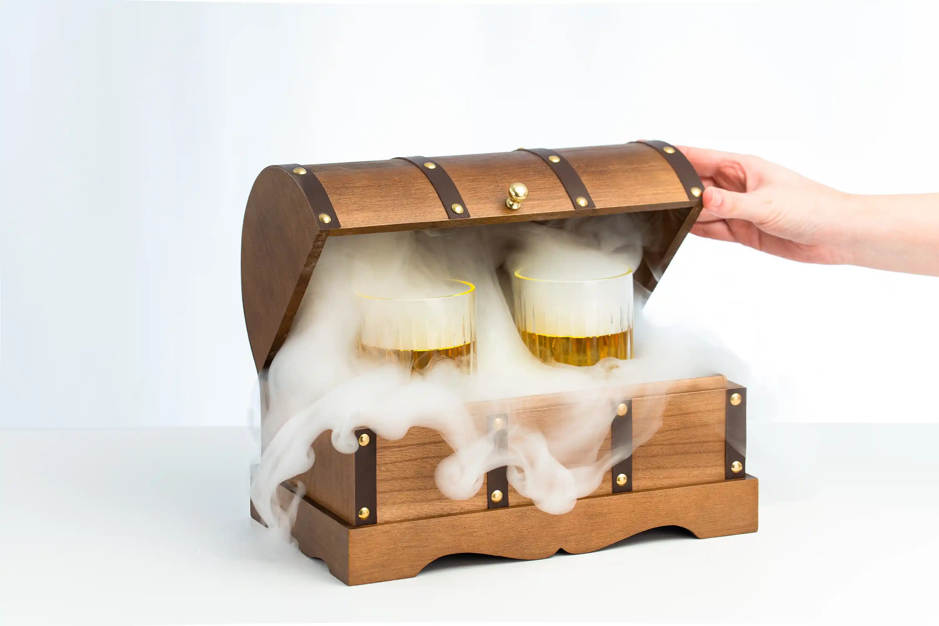 flavour-blaster-treasure-chest-porte-verres-cloche-fum-e-2-verres image 2