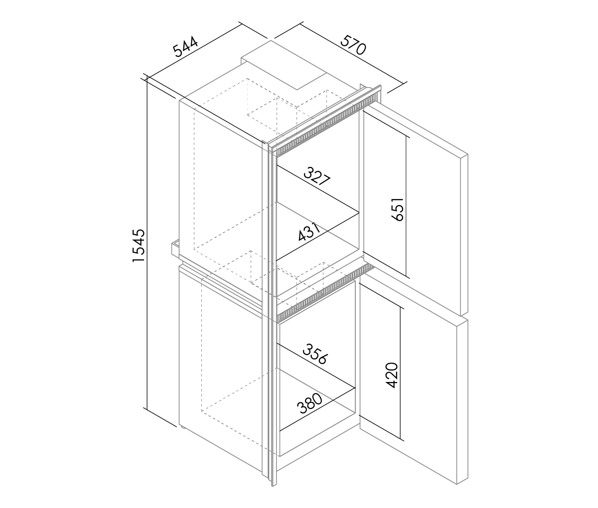 indel-b-marine-cruise-220-combi-frigo-cong-lateur-inox-2-portes image 3