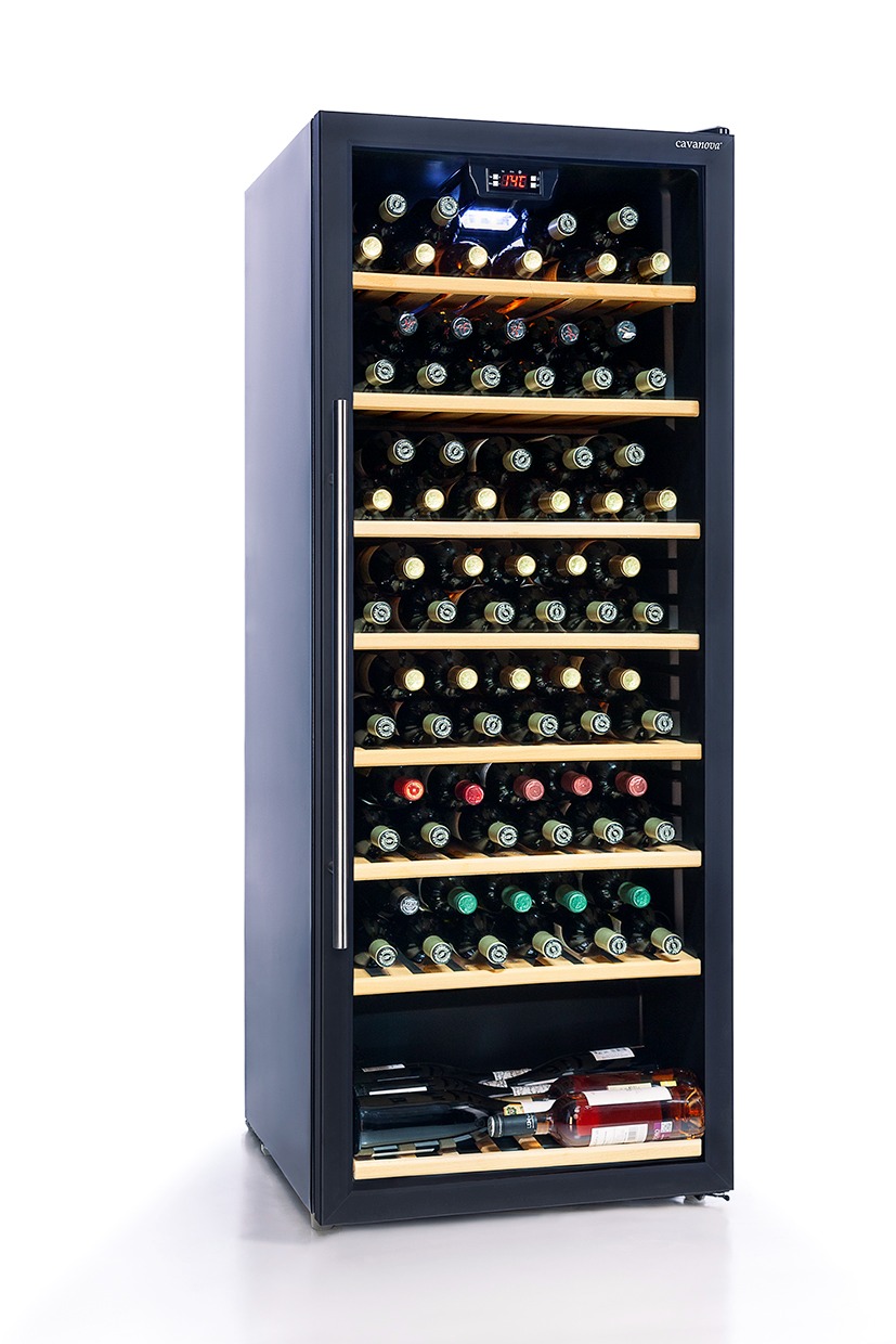 cavanova-cv100t-cave-vin-100-bouteilles-porte-droite-triple-vitrage image 1