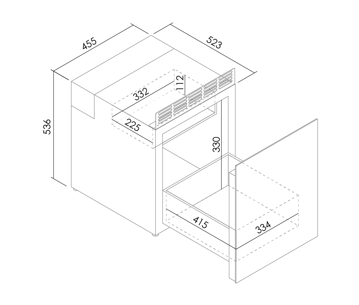 indel-b-marine-drawer-65-glass-black-frigo-tiroir-65-l image 2