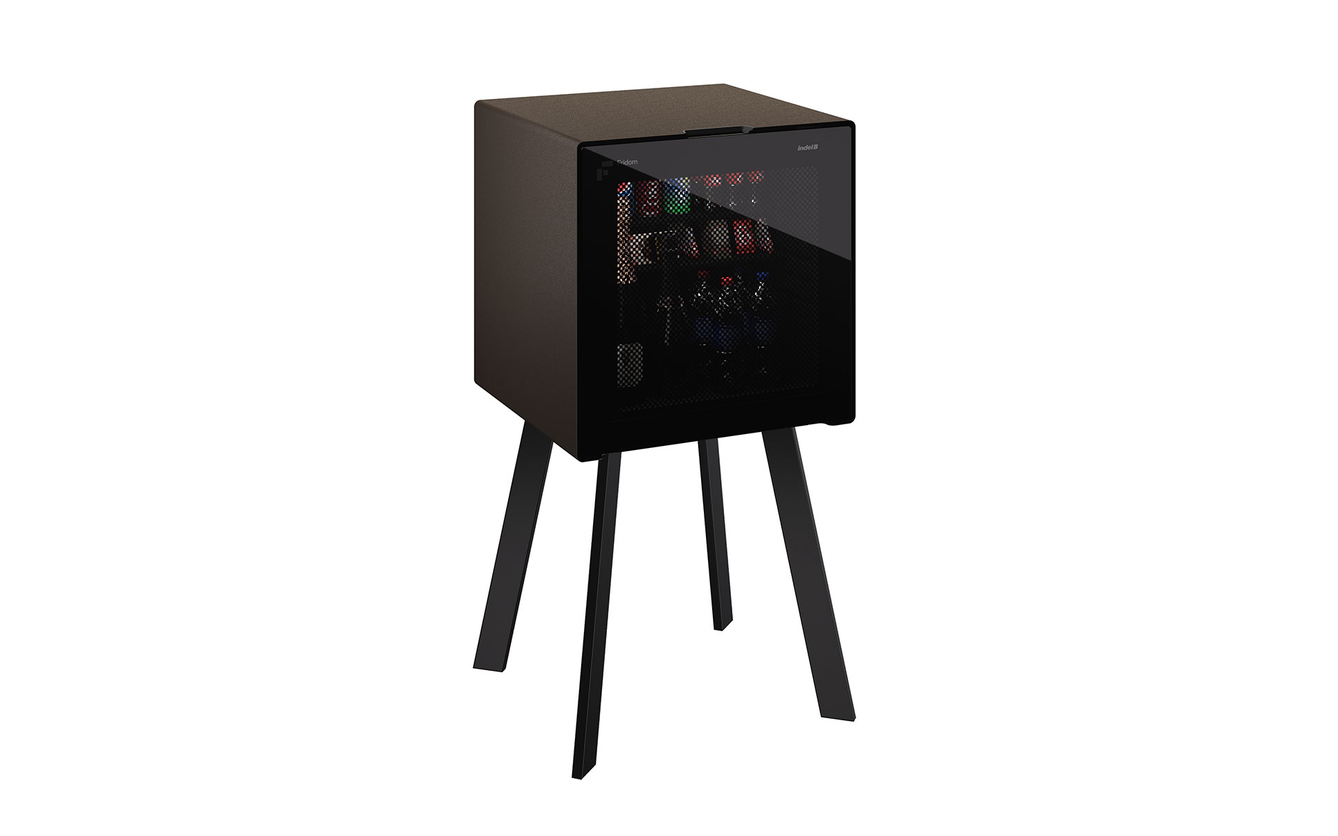 indel-b-hospitality-cube-minibar-sur-pieds-porte-verre image 2