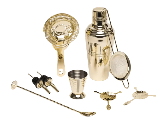 flavour-blaster-glasswares-cocktail-kit-shaker-or-8-pi-ces image 1