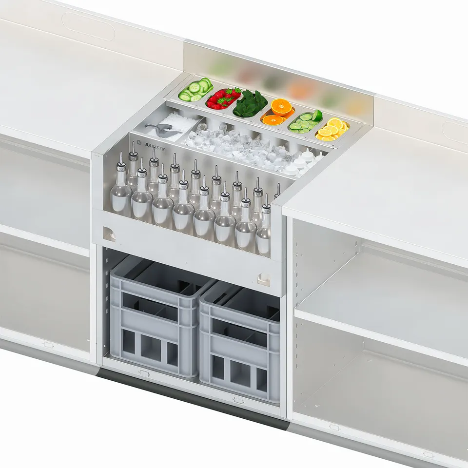 bariste-zone-production-module-mise-en-place-meuble-bar-inox-isotherme image 1